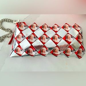 A lovely new Santa clutch with chain wristlet